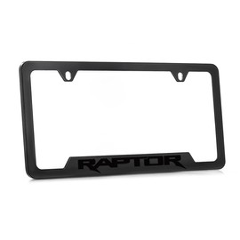 Ford Raptor Blacked Out Metal License Plate Frame