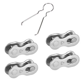 Motorcycle Missing Links for 6 7 8 9 10 Speed with Removal Tool Reusable for 6 7 8 9 10 Speed Bike Chain Connector Quick Master Link Joint Chain Heavy Duty Lightweight Steel 4 Pair Set Silver (6/7/8 Speed)