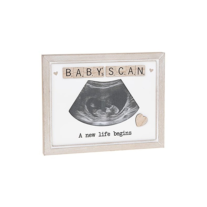 Shudehill Giftware Scrabble Sentiments Frame - Baby Scan - A