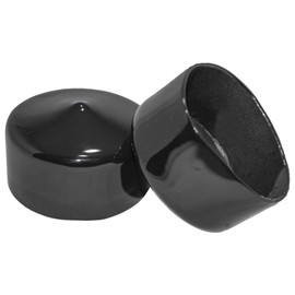 Made in USA 2" Inch (50mm) Round Rubber Plugs for Holes (4 Pack), Flexible Black Rubber End Caps, Hardware Plugs, Metal Tubing Post Rubber Cover Protective End Caps for Furniture