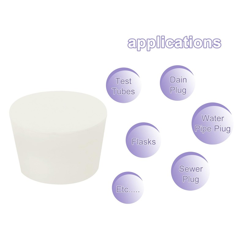 sourcing map Rubber Tapered Plug 52mm to 62mm Solid Test