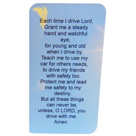 Westmon Works Travel Prayer Holy Card Bulk Lot for Drivers Double Sided Cards Made in the USA, Set of 10