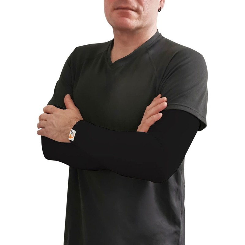 UV free unisex recycled arm sleeve, black