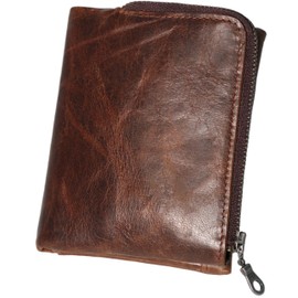 fy FOXYORK 3rd Generation Men's Bi-fold Wallet, Genuine Leather, YKK Cowhide Leather, Large Capacity, Coin Purse, Holds 14 Cards, RFID Magnetic, Made by First-class Wallets Artisans for Father's Day,
