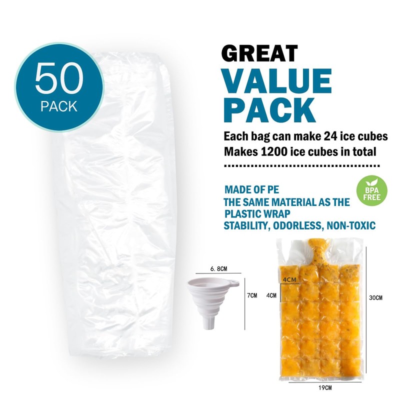 NACOLUS Disposable Ice Cube Trays for Freezer Ball Ice Cube