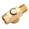 Shiwaki Brass In-Line Air Flow Regulator Valve 1/4" NPT Male