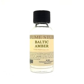 Baltic Amber Perfume Oil - an Oriental Scent with Majestic Accords White Sandalwood and Pure Amber Resins (30ML Clear Bottle)