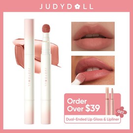 JUDYDOLL Cushion Lip Powder Cream, Matte Lip Glaze, Smooth Lip Mud, Moisturizing, Soft, Waterproof, Long-Lasting, Not Easy To Fade, Non-Stick Cup, Cosmetics, Makeup:_D10 The Idol Pink