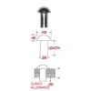 Hanson Rivet 1/4 Dia. X 1/4 Length Round Head Stainless