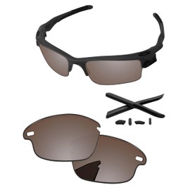 PapaViva Replacement Lenses & Rubber Kits for Oakley Fast Jacket OO9097 71mm Sunglass Vivid Bronze Pro+ Anti-reflective Polarized