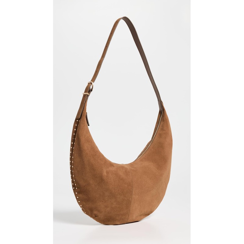 Madewell Women's Suede Essentials Slouch Hobo: Studs, Aged Cognac, Brown,