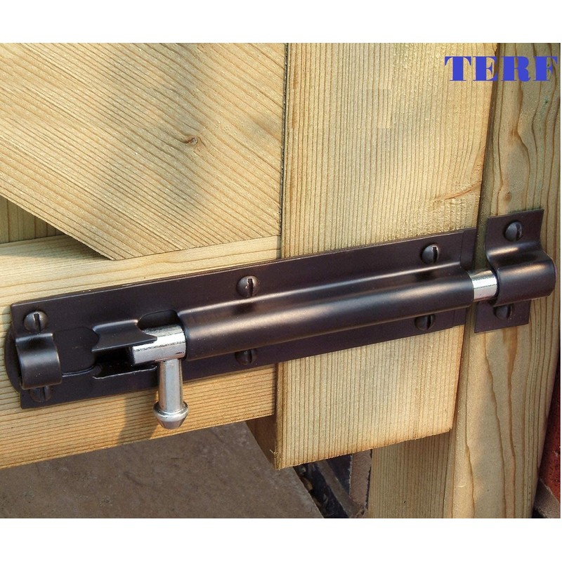 TERF® Heavy Duty Tower Door Bolt Barrel Slide Lock Black