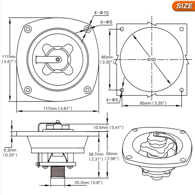 RV Water Inlet Reduce Pressure Fresh Water Injection Port Built