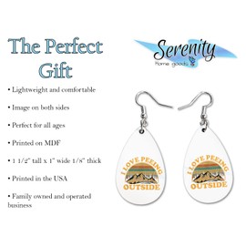 I Love Peeing Outside Novelty Fun Dangle Earrings Set | Cute Girls Womens Jewelry Earings | Double Sided Print | Holiday Gifts | Birthday Easter Valentines Present XMAS Adorable Fashion Accessories