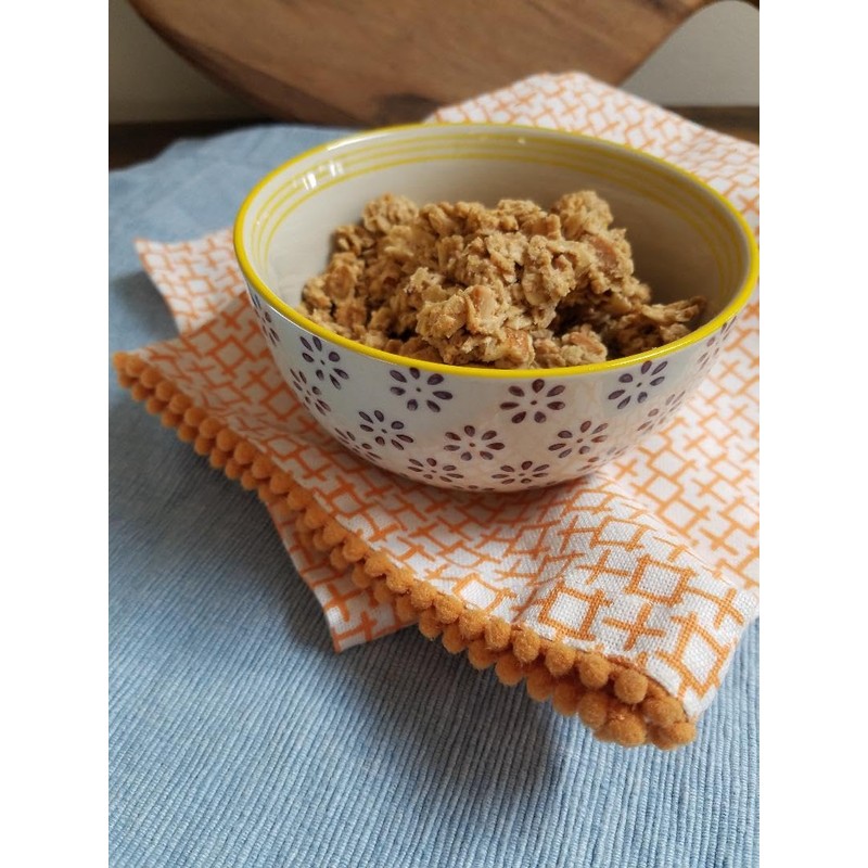 Reduced Sugar Almond Butter Chunk Granola