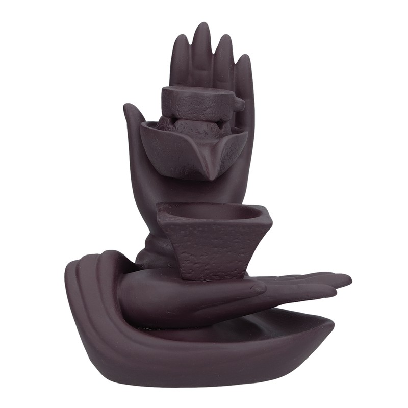Backflow Incense Burner Smoke Waterfall Ceramic Incense Holder Aroma Burner
