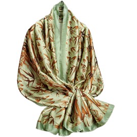 FAIRYGATE Scarf Silk Scarfs for Women Lightweight Soft Classic Accessory Satin Neckerchief Handkerchief Stylish Wrap for Beach Daily Party Banquet Scarves 44057