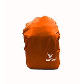 TacFirst Backpack Cover [Water Resistant Protects Against Rain, Dust, Dirt and Sunlight] (30-40 Litres, Orange)