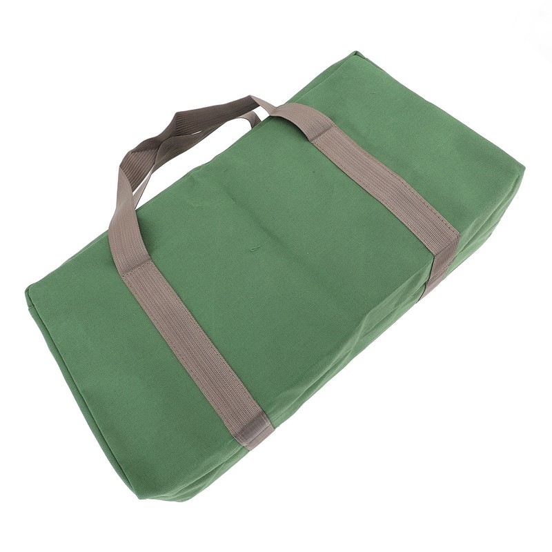 Canvas Wide Mouth Tool Storage Bag with Adjustable Shoulder Strap