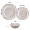 UPware 12-Piece Melamine Dinnerware Set, Includes Dinner Plates, Salad Plates,