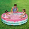 Unbrand Round Inflatable 3-Ring Kiddie Splash Play Pool, Pink, For