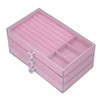 Acrylic Jewelry Organizer 3 Drawers Storage Box Transparent Jewelry Display