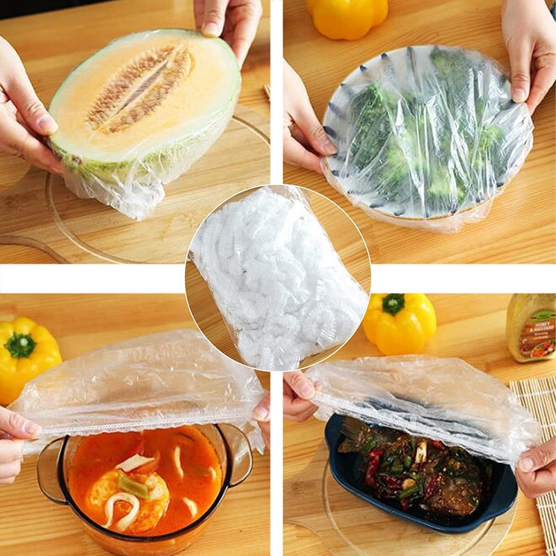 Elastic Fresh Keeping Bags Stretch Bowl Wrap Covers - 200Pcs