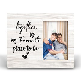 Luipk Couple 8x10 Picture Frames, Engagement Wedding Gifts Photo Frame, Anniversary Couple Gifts for Boyfriend Girlfriend Newlywed, Romantic Mr And Mrs Love Frame for Wall Tabletop Display