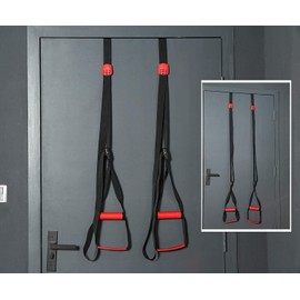 Feishibang Bodyweight Training Fitness Kit Include Cylinder Handles,Straps for Door Anchor Point for Adjustable Height Full Body Training Equipment V1