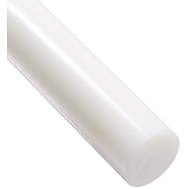 J&A Racing International HDPE High Density Polyethylene Round Rod, Translucent White, 12mm Diameter x 300mm Long, Grade A PE 500