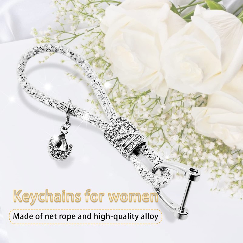 Crystal Car Keychain for Women, Fashion Keychain Accessories With Bling
