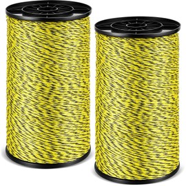 Pangda 6562 Feet Upgraded Electric Fence Wire 2000 Meters 1/8" Diameter Electric Fence 6 Stainless Steel Wire Reliable Conductivity and Rust Resistance Electric Fence for Livestock Horse Goat