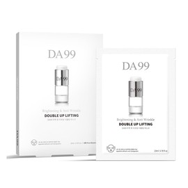 Mascarilla iluminadora y reafirmante Double Up, paquete de 1 (5 hojas, 3,9 onzas), paquete de mascarilla facial antiarrugas y antienvejecimiento para 