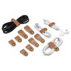 Coideal Leather Cable Ties Organizer, 20 Pcs Earphone Cable Straps