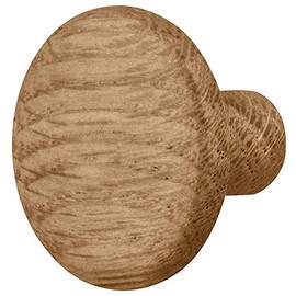 Gedotec Frank Furniture Knob Wooden Drawer Knob Oak for Cabinet Doors and Furniture – Frank | Cabinet Knob Kitchen with Diameter 32 mm | Door Knob Natural Varnished | Pack of 1 - Round Furniture Knob
