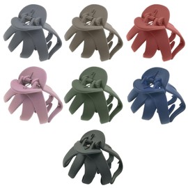 7 Pieces Women's Octopus Hair Pins, Simple Frosted Retaining Clips, Bath Bowls, Hairpin, Daily All Match Hair Accessories, Styling Fixing Tools