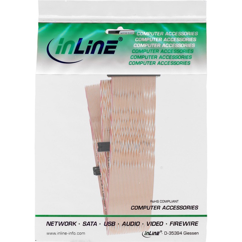 SCSI U320 flat cable, InLine®, with terminator, for 2 devices,