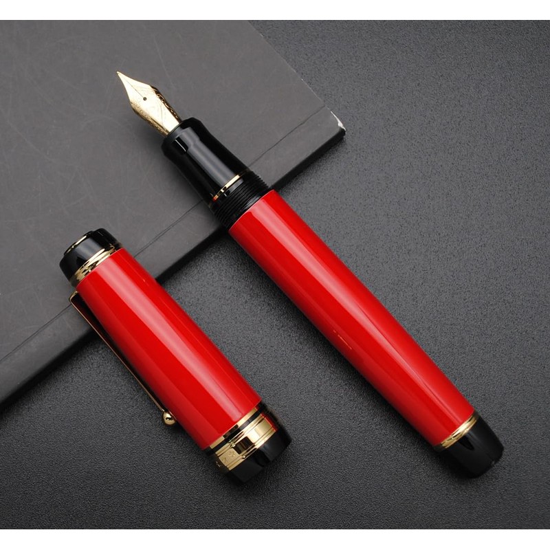 xixixiaozhu Metal Big Fountain Pen Set Medium Nib 0.7mm, Includes