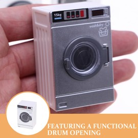 TOYANDONA Dollhouse Miniature Washing Machine Furniture Appliance Model Laundry Machine Dollhouse Washer Decoration Accessories