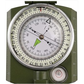 Shiwaki Compass Waterproof Navigation Compass Metal Visor Compass - Green