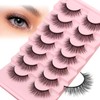ESHARP False Eyelashes Natural Looking Cat Eye Lashes 12mm Faux