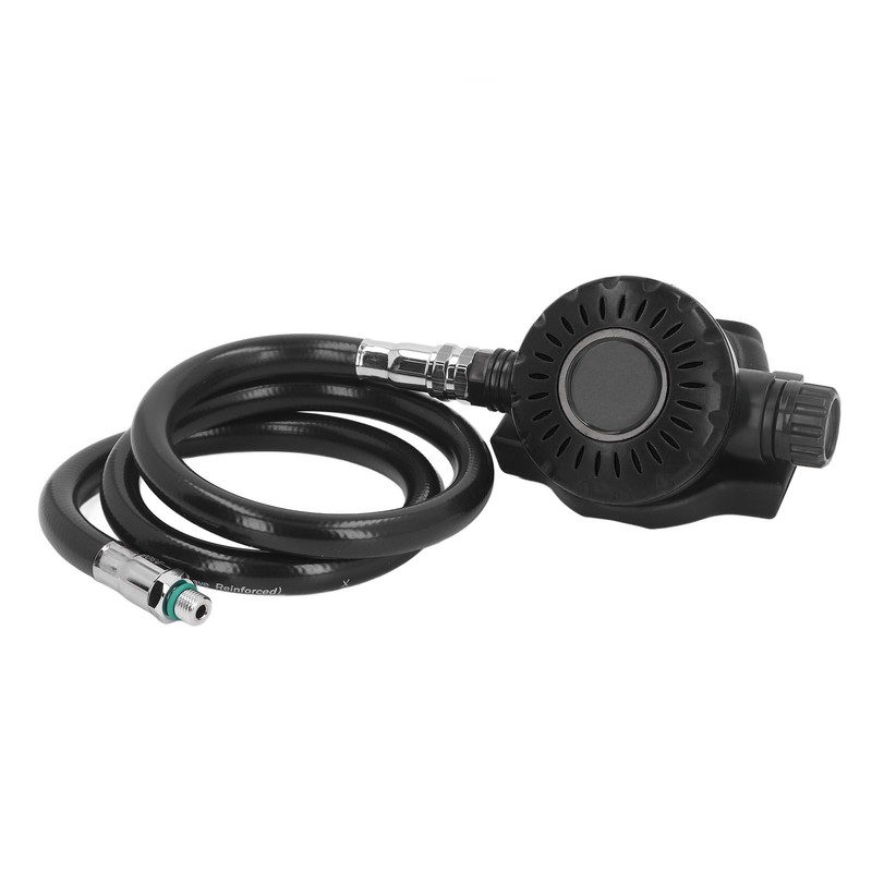 Scuba Breathing Secondary Valve with Medium Pressure Tube Adjustable Diving