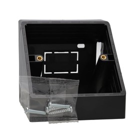 Desk Mount Angled Double Back Box – Compatible with 8.5cm x 8.5cm Faceplates, Durable & Sturdy Design, Easy Installation, Perfect for Power & Data Outlets, Ideal for Offices, Workstations & Home