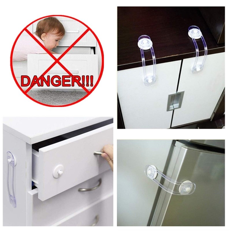 8 Pack Safety Locks Kitchen Door Lock for Baby/Child Multi-Purpose