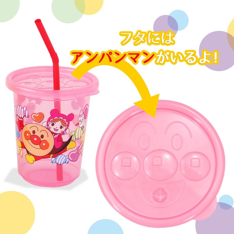 Recreational Anpanman Staw Cup 3 pieces (3 different colors)