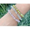 Majas Perlen Peridot Armband Perlen echt 6mm mit Sterling Silber