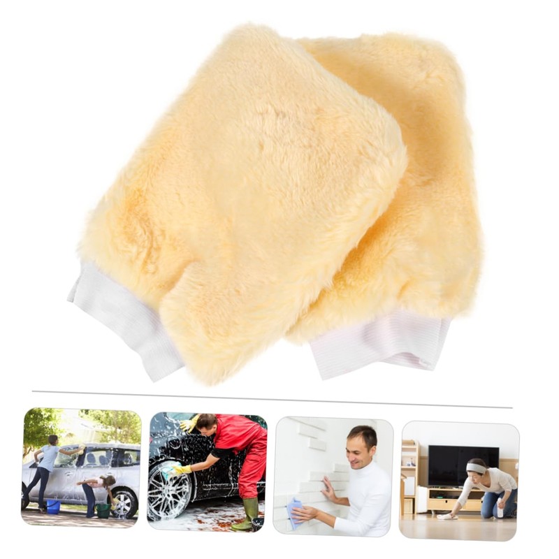 ULTECHNOVO 3sets Car Wash Brush Microfiber Mitt for Car Cleaning