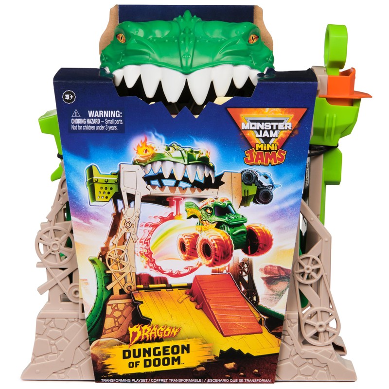 Monster Jam, Dragon Dungeon of Doom Playset, Mini Jams, Exclusive