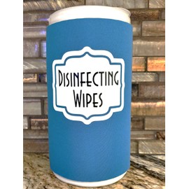 Standard Disinfecting Wipes Cover with Label (Small, Teal)