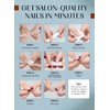 Gel Nail Strips 44Pcs, No UV Light Needed Gel Stickers,